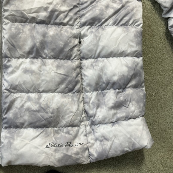 Eddie Bauer EB650 80% Down 20% Waterfowl Feathers Packable Puffer Jacket Sz L - Picture 7 of 15